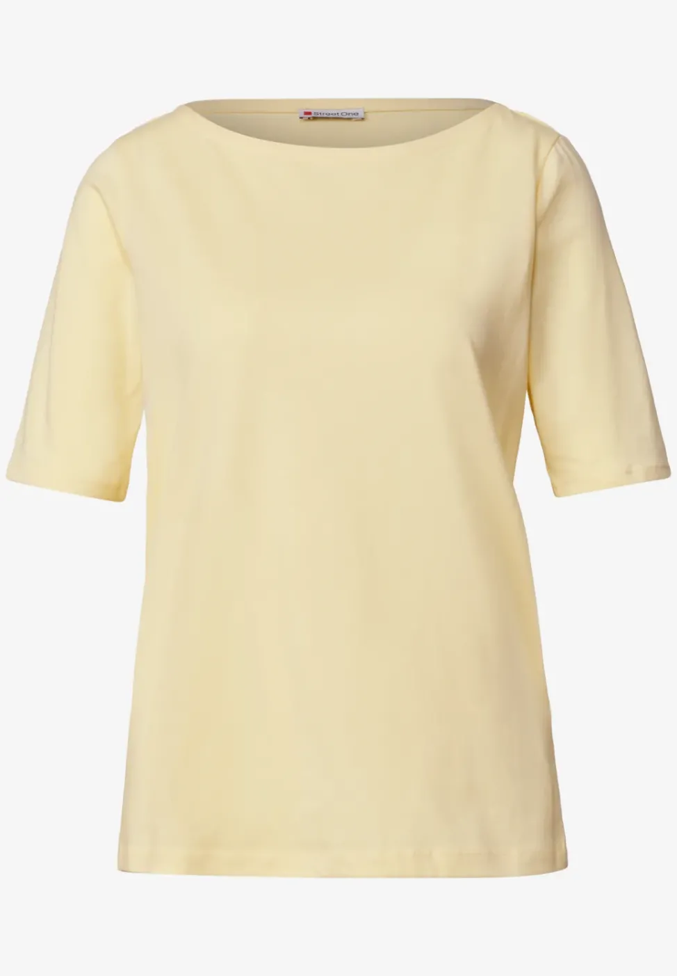 Basic T-Shirt mit U-Boot-Ausschnitt