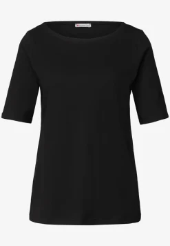Basic T-Shirt mit U-Boot-Ausschnitt