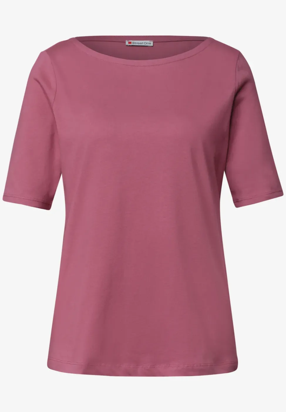 Basic T-Shirt mit U-Boot-Ausschnitt
