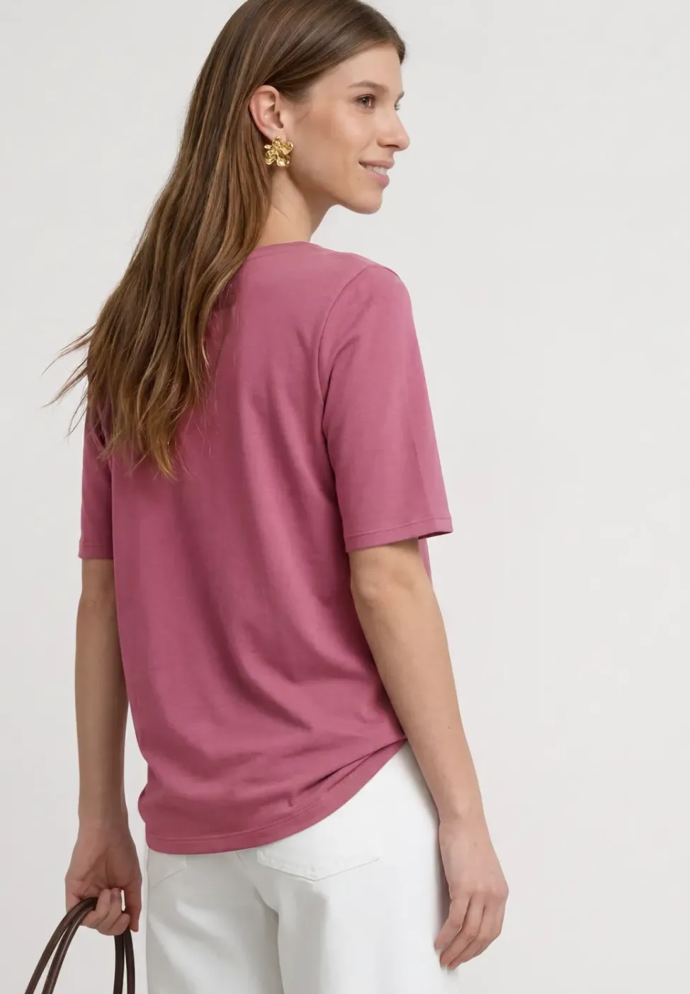 Basic T-Shirt mit U-Boot-Ausschnitt