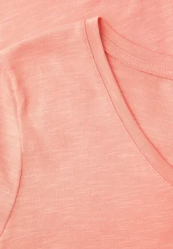 Basic T-Shirt mit V-Neck in Unifarbe