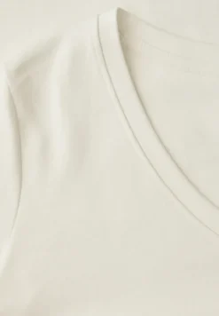 Basic T-Shirt mit V-Neck in Unifarbe