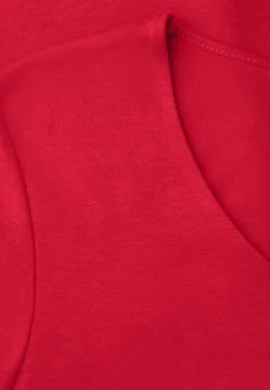 Basic T-Shirt mit V-Neck in Unifarbe
