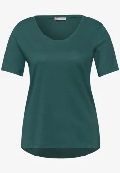 Basic T-Shirt mit V-Neck in Unifarbe