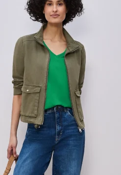 Basic T-Shirt mit V-Neck in Unifarbe