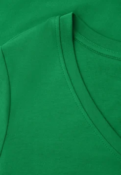 Basic T-Shirt mit V-Neck in Unifarbe