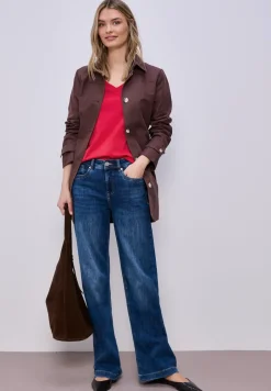 Basic T-Shirt mit V-Neck in Unifarbe