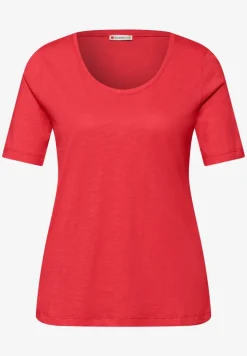 Basic T-Shirt mit V-Neck in Unifarbe