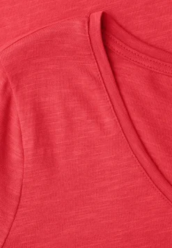 Basic T-Shirt mit V-Neck in Unifarbe