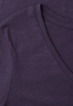 Basic T-Shirt mit V-Neck in Unifarbe