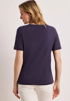 Basic T-Shirt mit V-Neck in Unifarbe