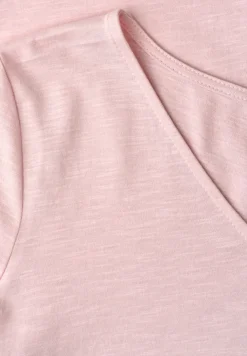 Basic T-Shirt mit V-Neck in Unifarbe