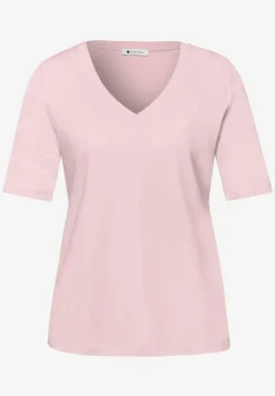Basic T-Shirt mit V-Neck in Unifarbe