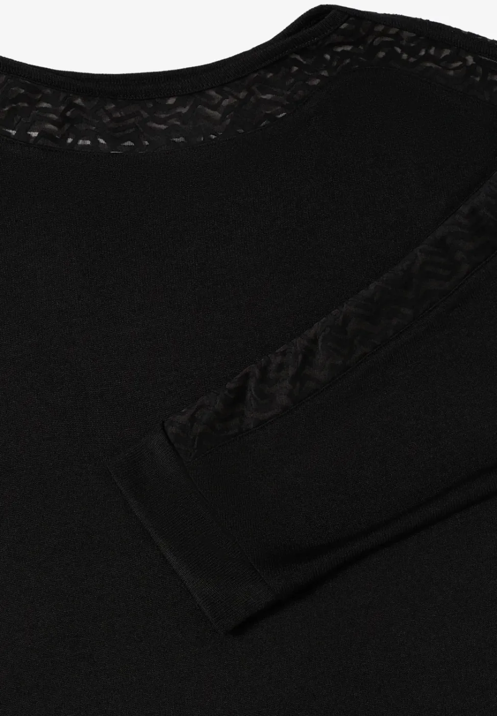 Batwing Shirt mit Mesh