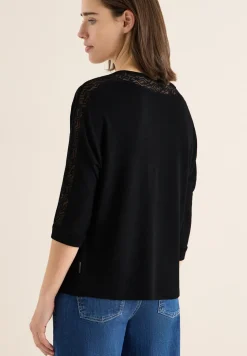 Batwing Shirt mit Mesh
