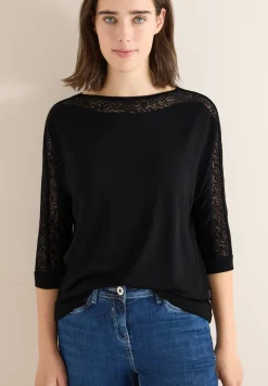 Batwing Shirt mit Mesh