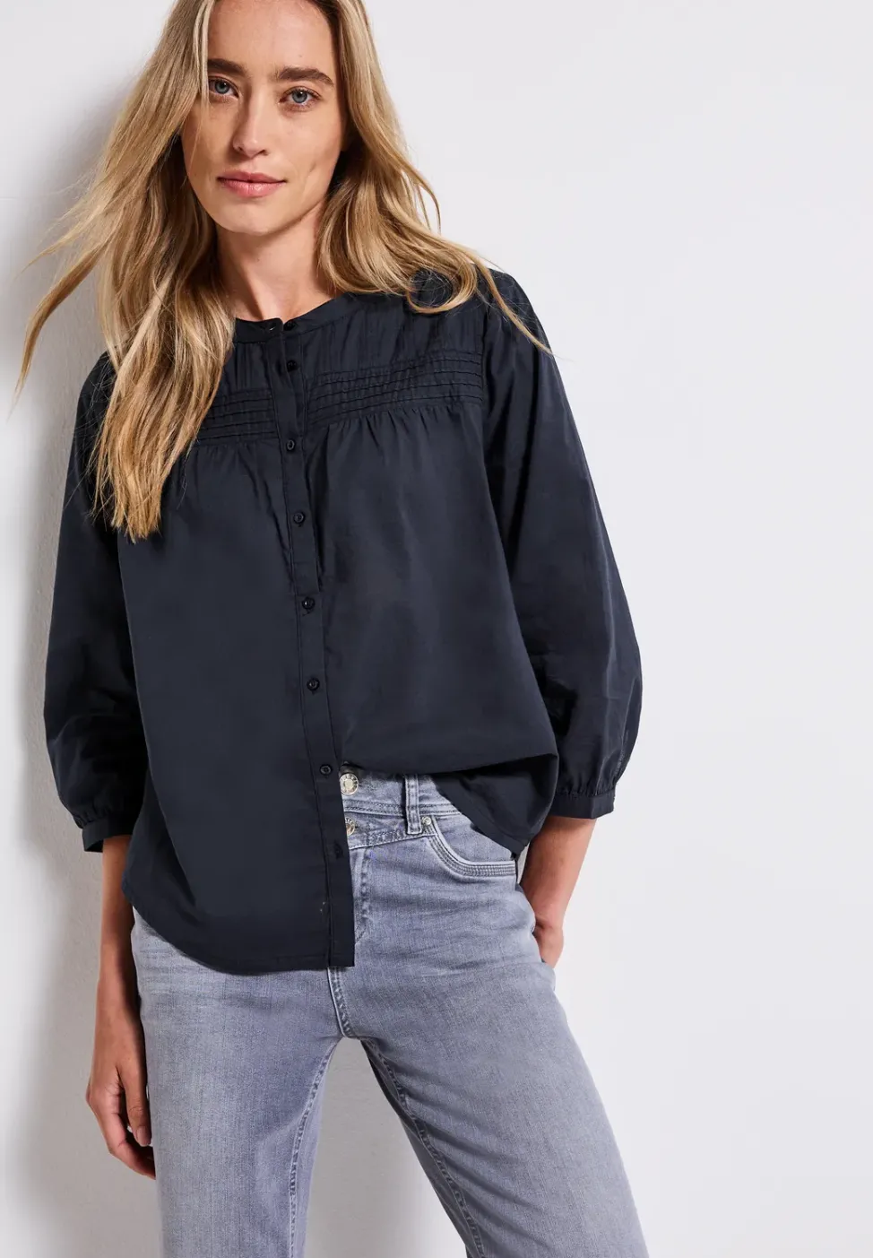 Baumwollbluse mit Details