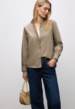 Baumwollbluse mit Rüschen