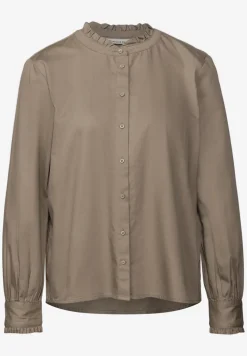Baumwollbluse mit Rüschen
