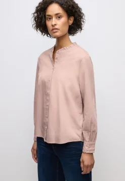 Baumwollbluse mit Rüschen