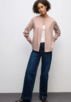 Baumwollbluse mit Rüschen