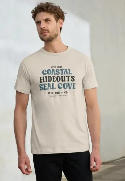 Baumwoll-Shirt mit Wording