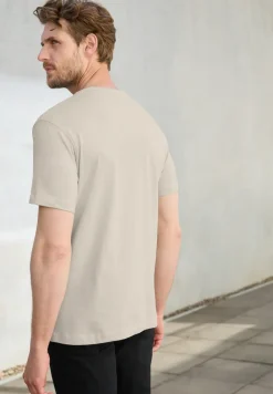 Baumwoll-Shirt mit Wording