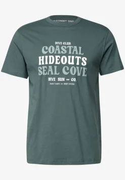 Baumwoll-Shirt mit Wording
