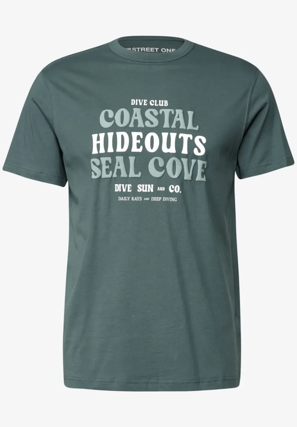 Baumwoll-Shirt mit Wording
