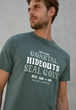 Baumwoll-Shirt mit Wording