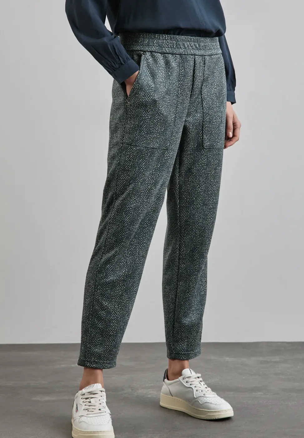 Bedruckte Velours Hose