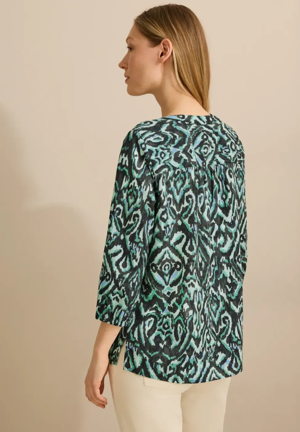 Bedruckte Baumwollbluse
