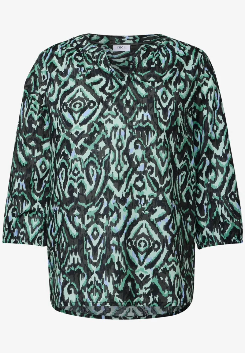 Bedruckte Baumwollbluse
