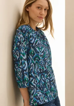 Bedruckte Baumwollbluse