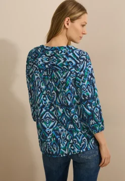 Bedruckte Baumwollbluse