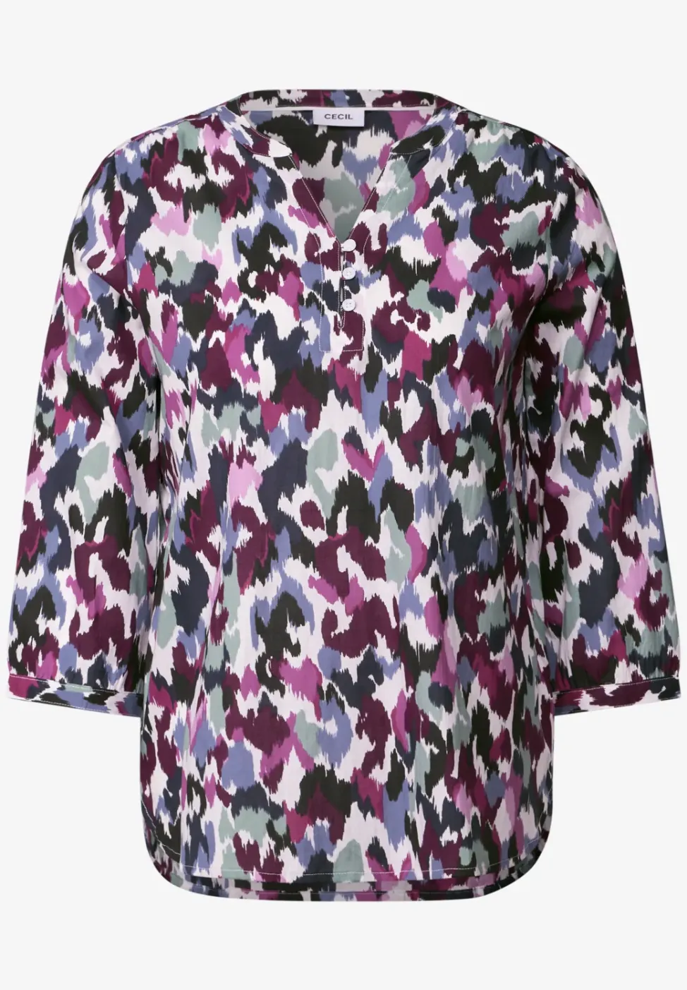 Bedruckte Baumwollbluse