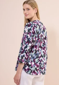 Bedruckte Baumwollbluse