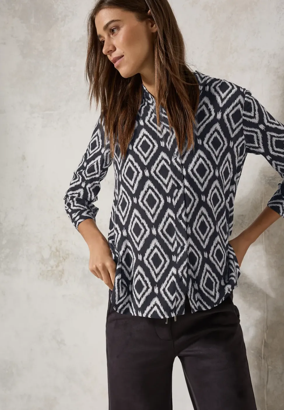 Bedruckte Longbluse