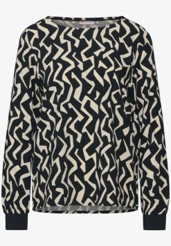 Bedruckte Rundhalsbluse