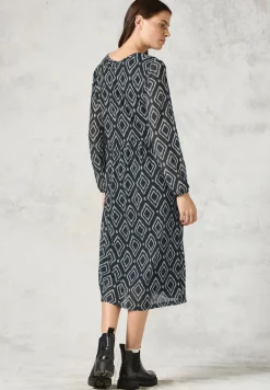 Bedrucktes Midi-Mesh-Kleid