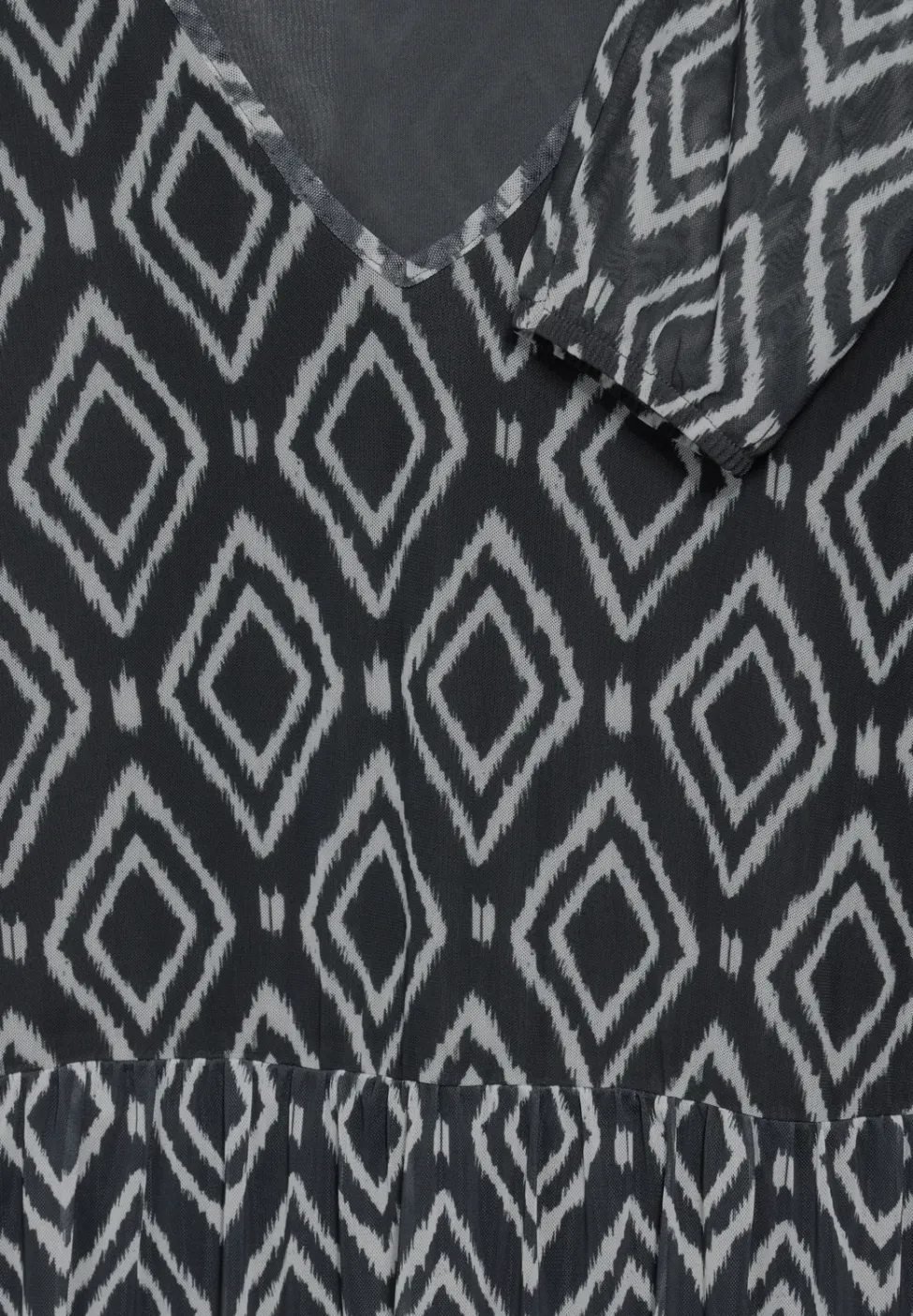 Bedrucktes Midi-Mesh-Kleid