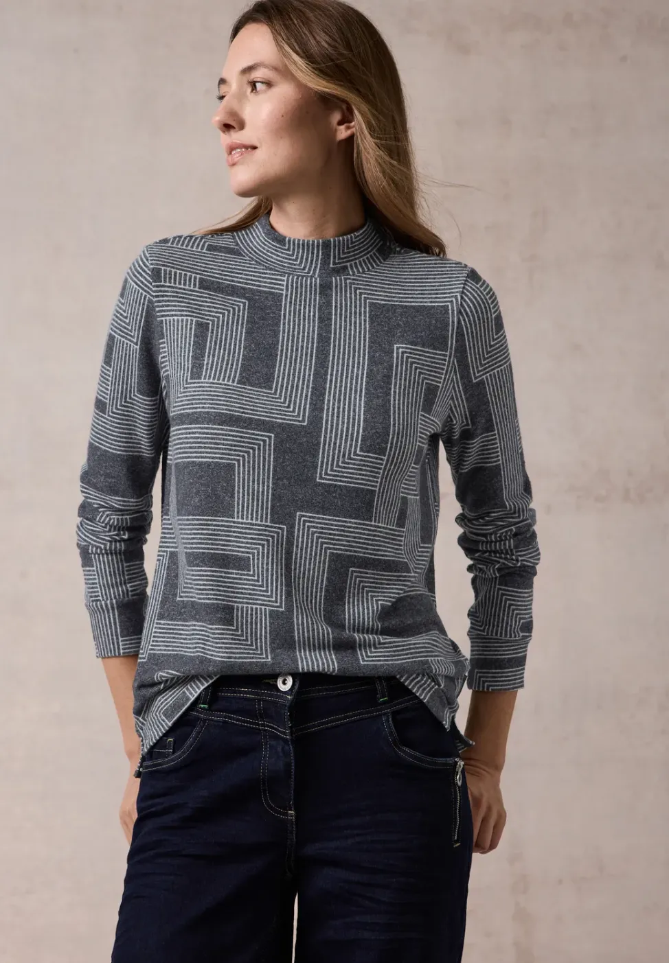Bedrucktes Langarmshirt