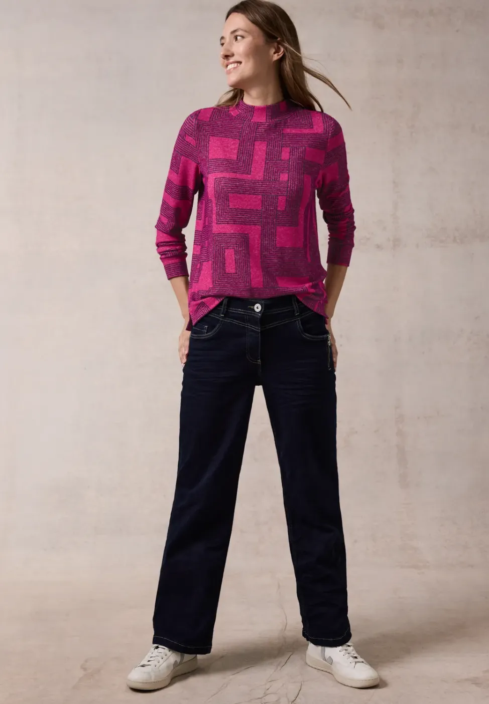 Bedrucktes Langarmshirt