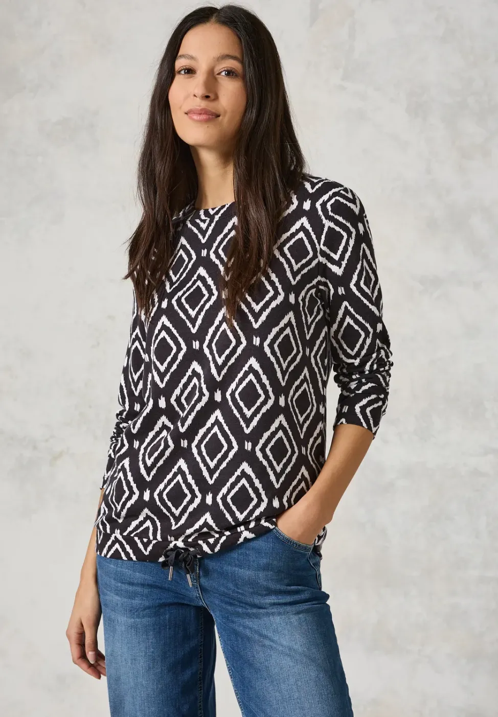 Bedrucktes Langarmshirt