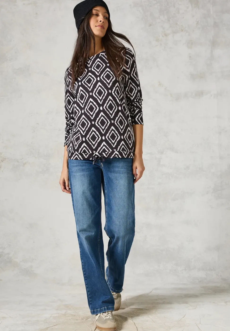 Bedrucktes Langarmshirt