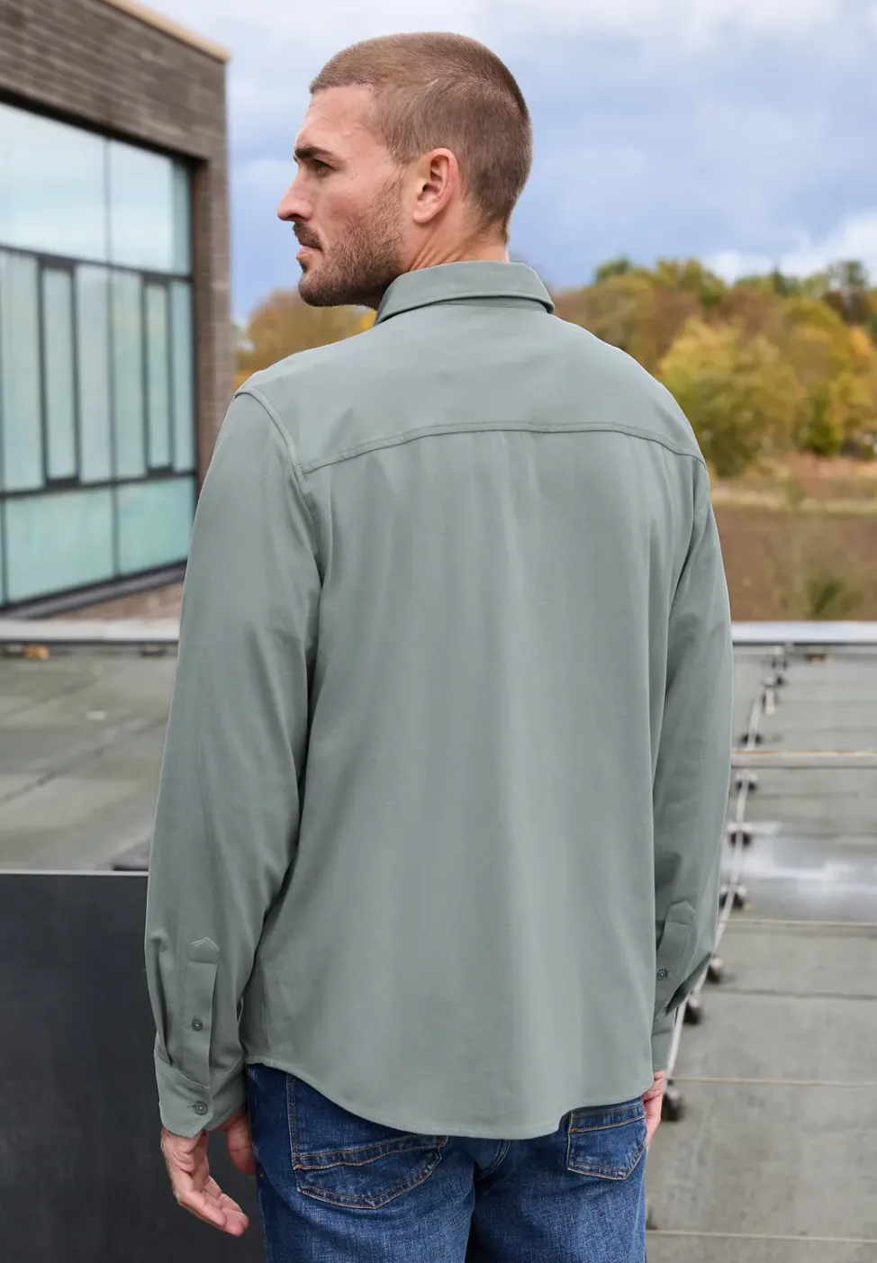 Bequemes Jersey Hemd