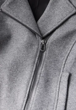 Bikerjacke in Woll-Optik