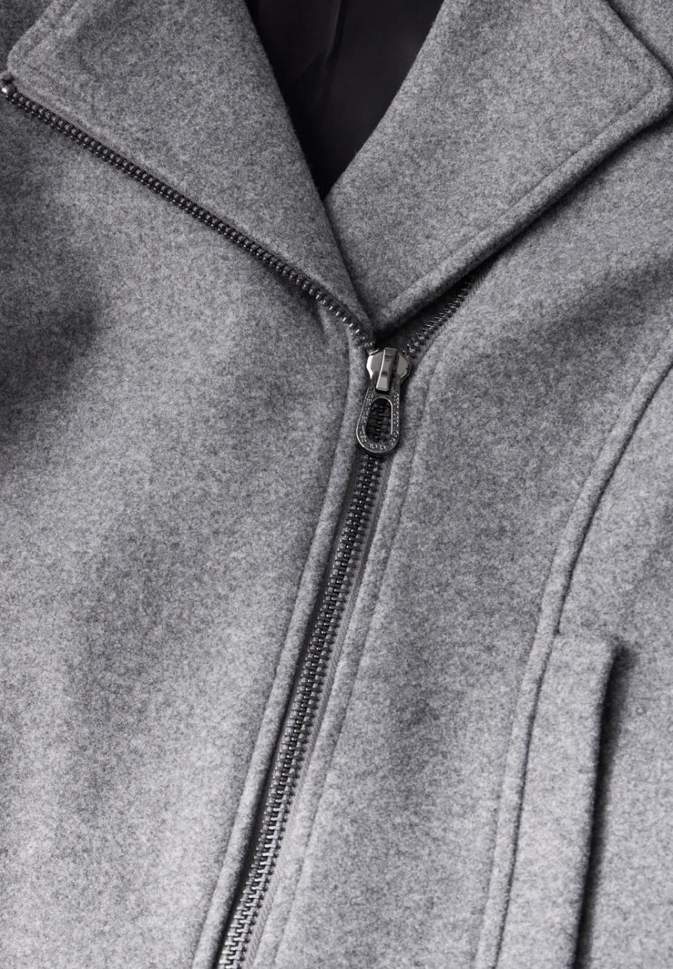 Bikerjacke in Woll-Optik