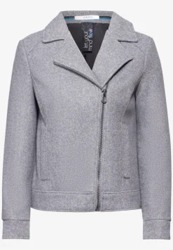 Bikerjacke in Woll-Optik