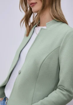 Blazer aus Jersey mit Struktur